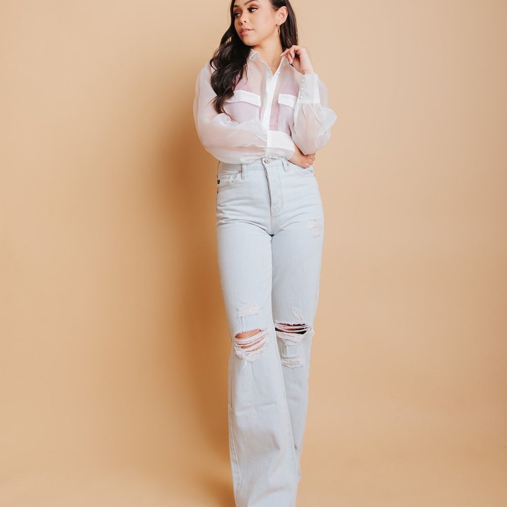 Sheer Button Up - Picture 2 of 2